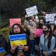 25families of indian students stuck in ukraine protest at russian embassy