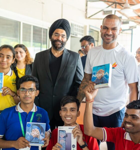 HMD Global Shikhar Dhawan Foundation join hands to promote e learning among under privileged students1 1024x683 2