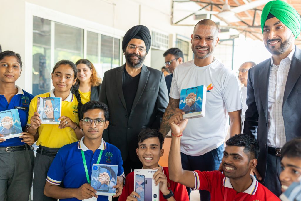 HMD Global Shikhar Dhawan Foundation join hands to promote e learning among under privileged students1 1024x683 2