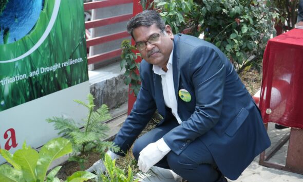 Sapling planting ceremony by HMSI on the occasion of World Environment Day