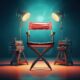 view 3d movie director s chair