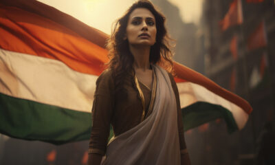 woman celebrating indian republic day 1