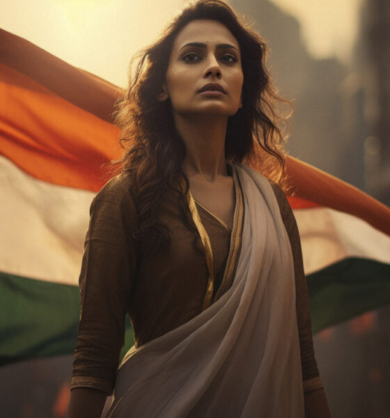 woman celebrating indian republic day 1