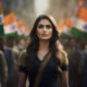 woman celebrating indian republic day