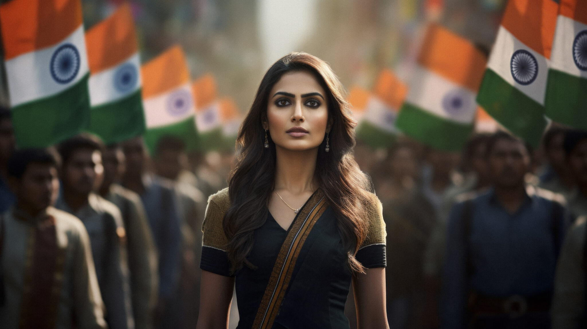 woman celebrating indian republic day scaled